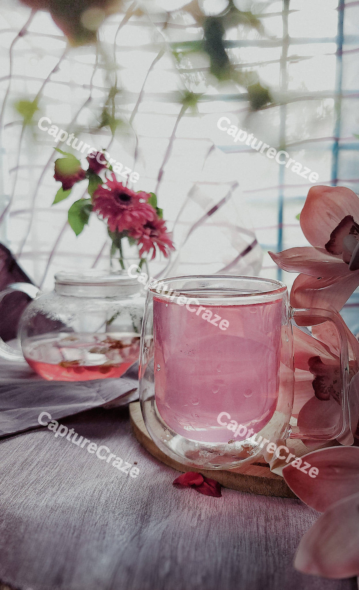 Pink tea cup